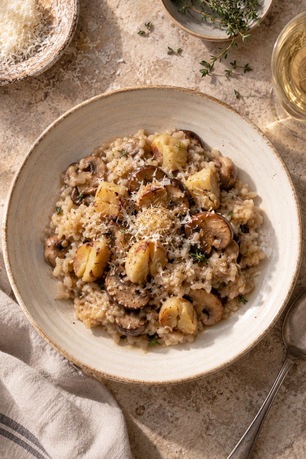 Chestnut & Mushroom Risotto